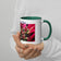 ‘Believe in Christmas Magic’ Mug with Red Poinsettia Authentic Macro Photography | White Ceramic with Green Interior | Dishwasher Microwave Safe | 11oz 15oz