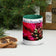 ‘Believe in Christmas Magic’ Mug with Red Poinsettia Authentic Macro Photography | White Ceramic with Green Interior | Dishwasher Microwave Safe | 11oz 15oz