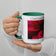 ‘Christmas Brings Us Together’ Mug with Red Poinsettia Authentic Macro Photography | White Ceramic with Green Interior | Dishwasher Microwave Safe | 11oz 15oz