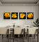 Yellow Roses in Sunlit Canvas Wall Art Square Set of 6 | Authentic Closeup Photography Unframed Prints | Biophilic Home Office Decor
