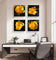 Yellow Roses in Sunlit Canvas Wall Art Square Set of 6 | Authentic Closeup Photography Unframed Prints | Biophilic Home Office Decor
