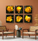 Yellow Roses in Sunlit Canvas Wall Art Square Set of 6 | Authentic Closeup Photography Unframed Prints | Biophilic Home Office Decor